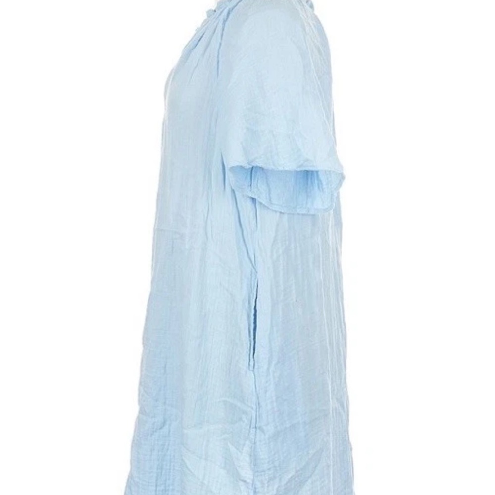Old Navy collared dress light blue side pockets  plus size 2x 100% cotton. - Picture 4 of 4
